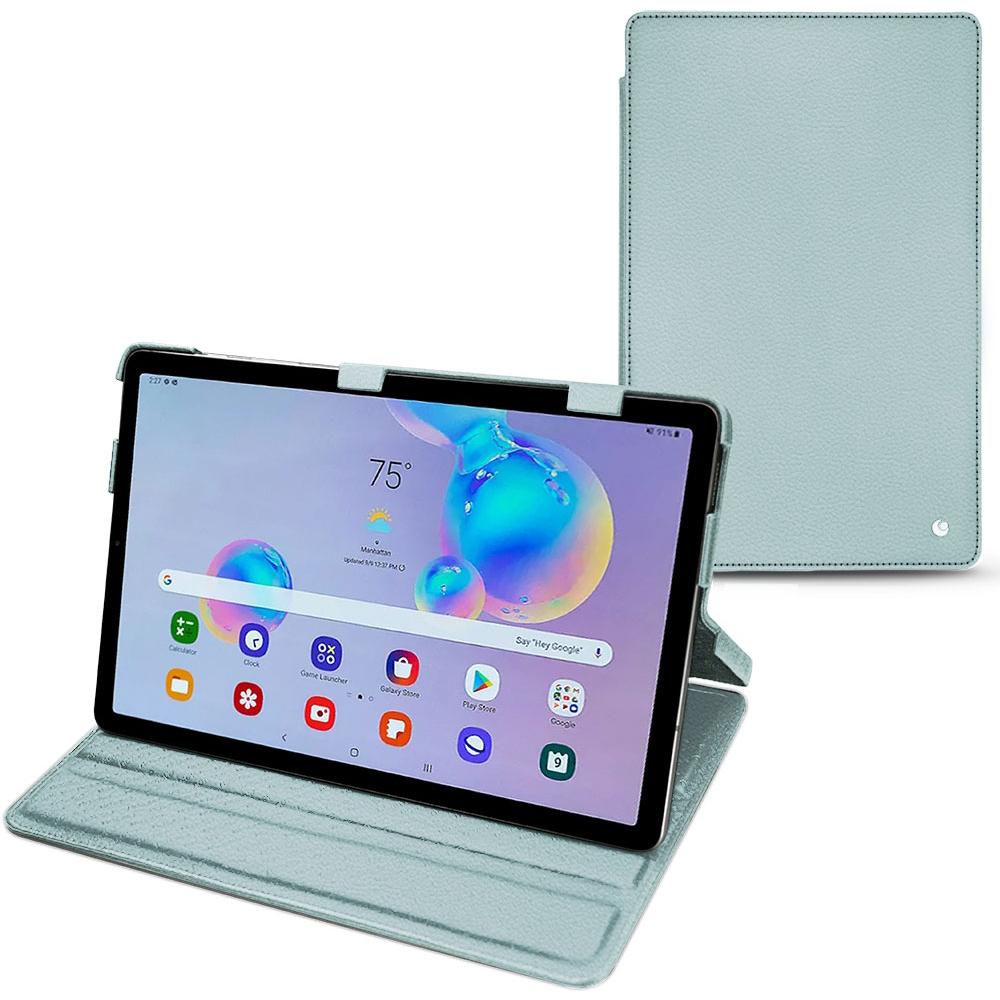 Noreve Lederschutzhülle horizontal (Galaxy Tab S6 Lite), Tablet Hülle, Blau