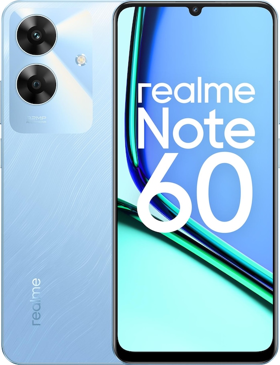 Produktbild realme Note 60 (128 GB, Voyage Blue, 6.74", Dual SIM, 32 Mpx, 4G)