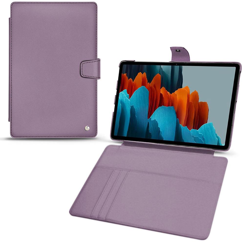 Noreve Lederschutzhülle Wallet (Galaxy Tab S7+), Tablet Hülle, Violett