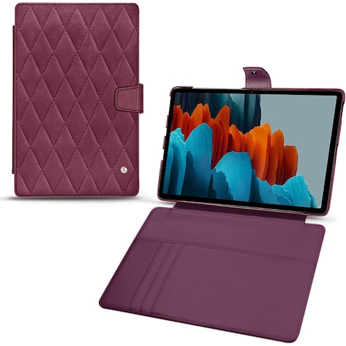 Noreve Lederschutzhülle Wallet (Galaxy Tab S7+), Tablet Hülle, Violett