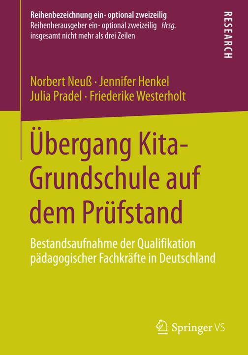 Produktbild Übergang Kita-Grundschule auf dem Prüfstand (Deutsch, Friederike Westerholt, Jennifer Henkel, Julia Pradel, Norbert Neuss, 2014)