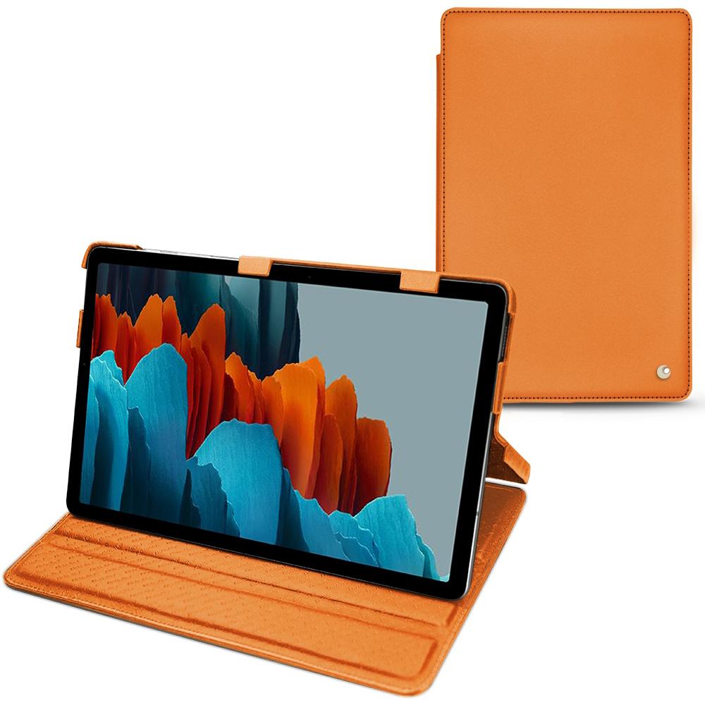 Noreve Lederschutzhülle horizontal (Galaxy Tab S7), Tablet Hülle, Orange