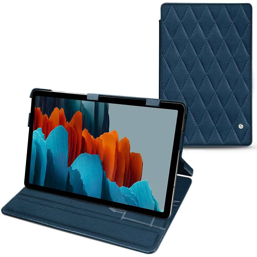Noreve Lederschutzhülle horizontal (Galaxy Tab S7), Tablet Hülle, Blau