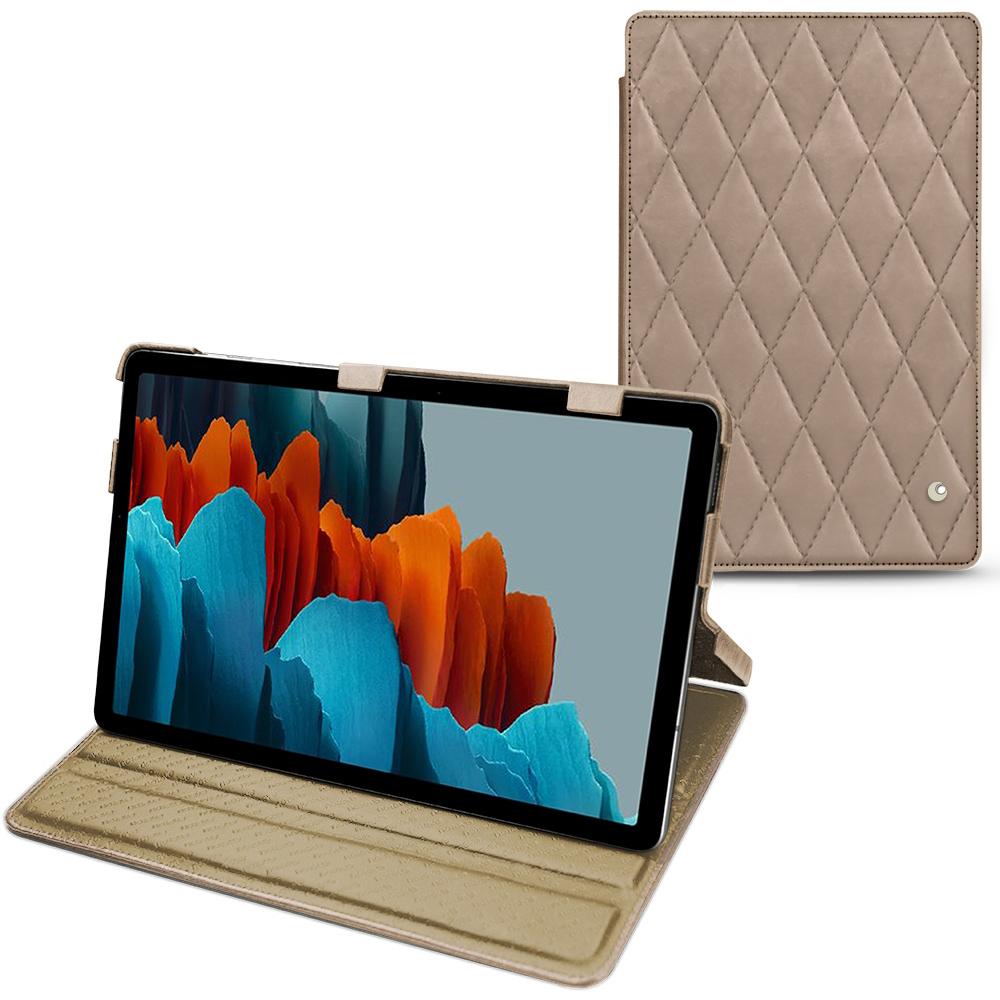 Noreve Lederschutzhülle horizontal (Galaxy Tab S7), Tablet Hülle, Beige