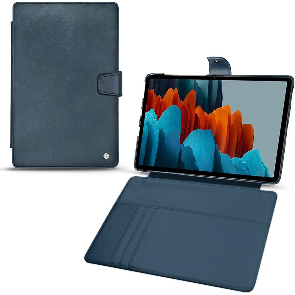 Noreve Lederschutzhülle Wallet (Galaxy Tab S7), Tablet Hülle, Blau