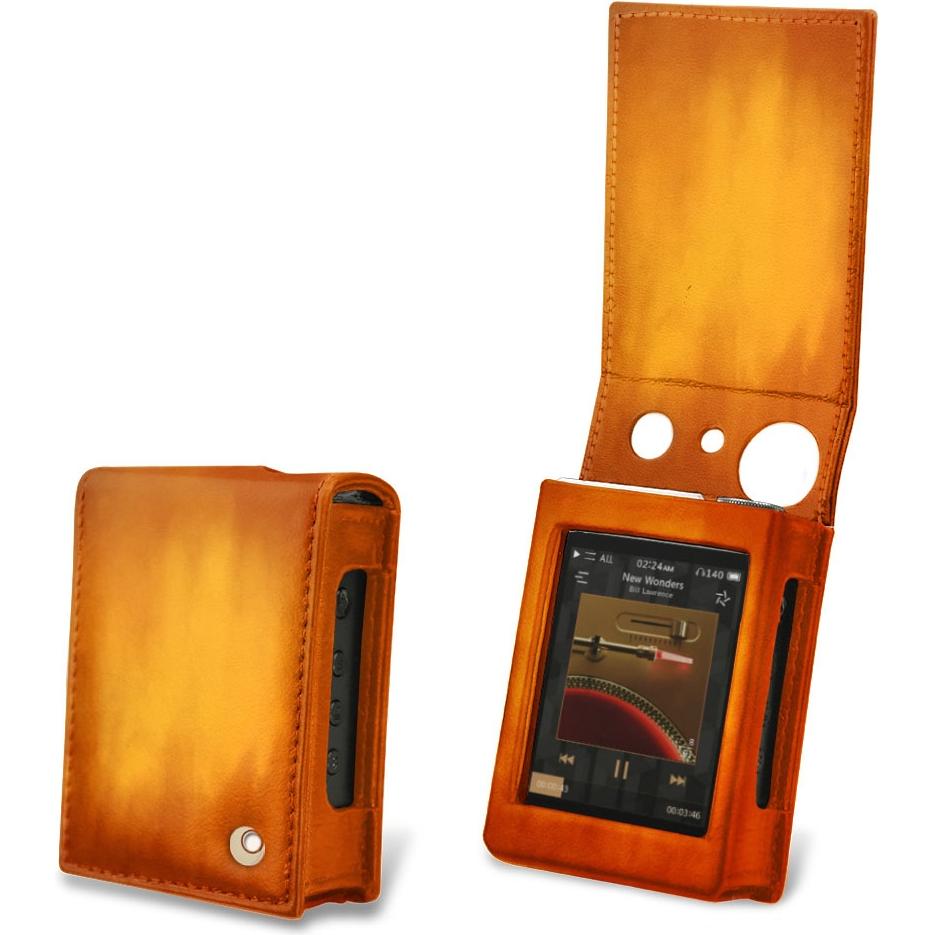 Noreve Lederschutzhülle vertikal, MP3 Tasche + Hülle, Orange