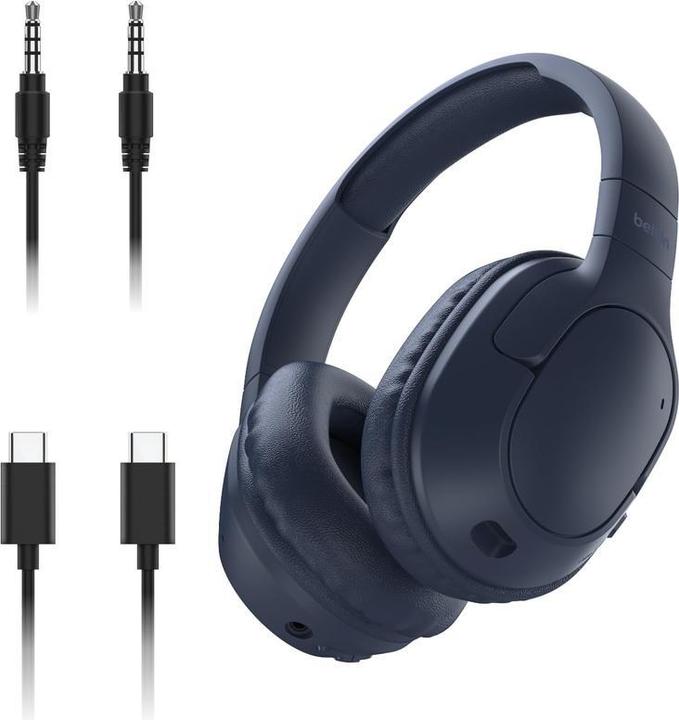 Actual product image Belkin SoundForm Surround on-ear headphones (NC, 60 h, Cable, Wireless)