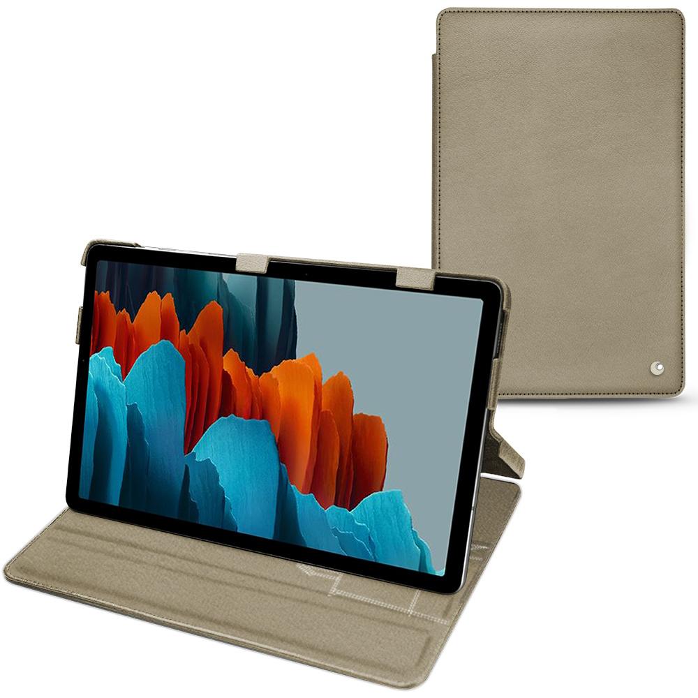 Noreve Lederschutzhülle horizontal (Galaxy Tab S7+), Tablet Hülle, Beige