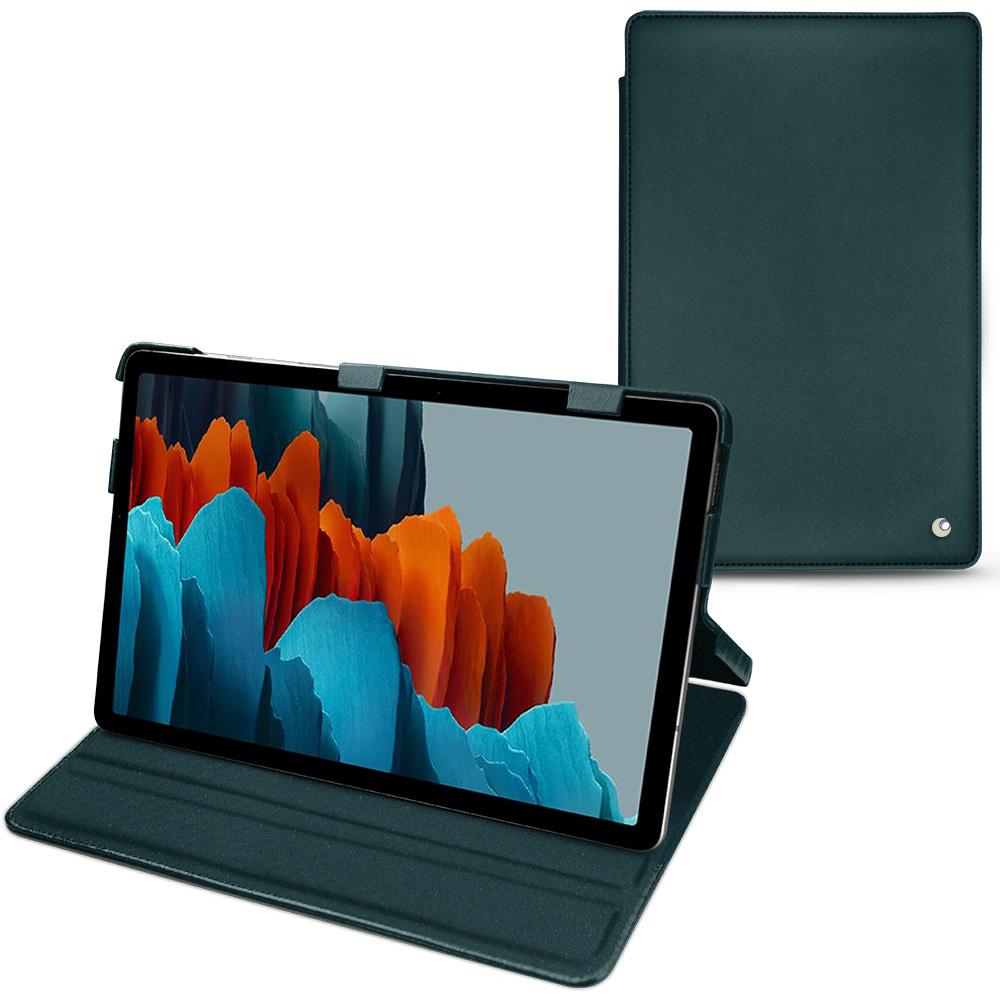 Noreve Lederschutzhülle horizontal (Galaxy Tab S7+), Tablet Hülle, Blau