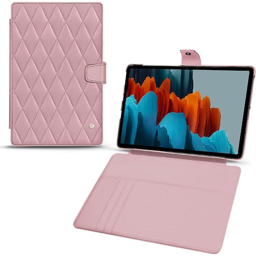 Noreve Lederschutzhülle Wallet (Galaxy Tab S7), Tablet Hülle, Rosa