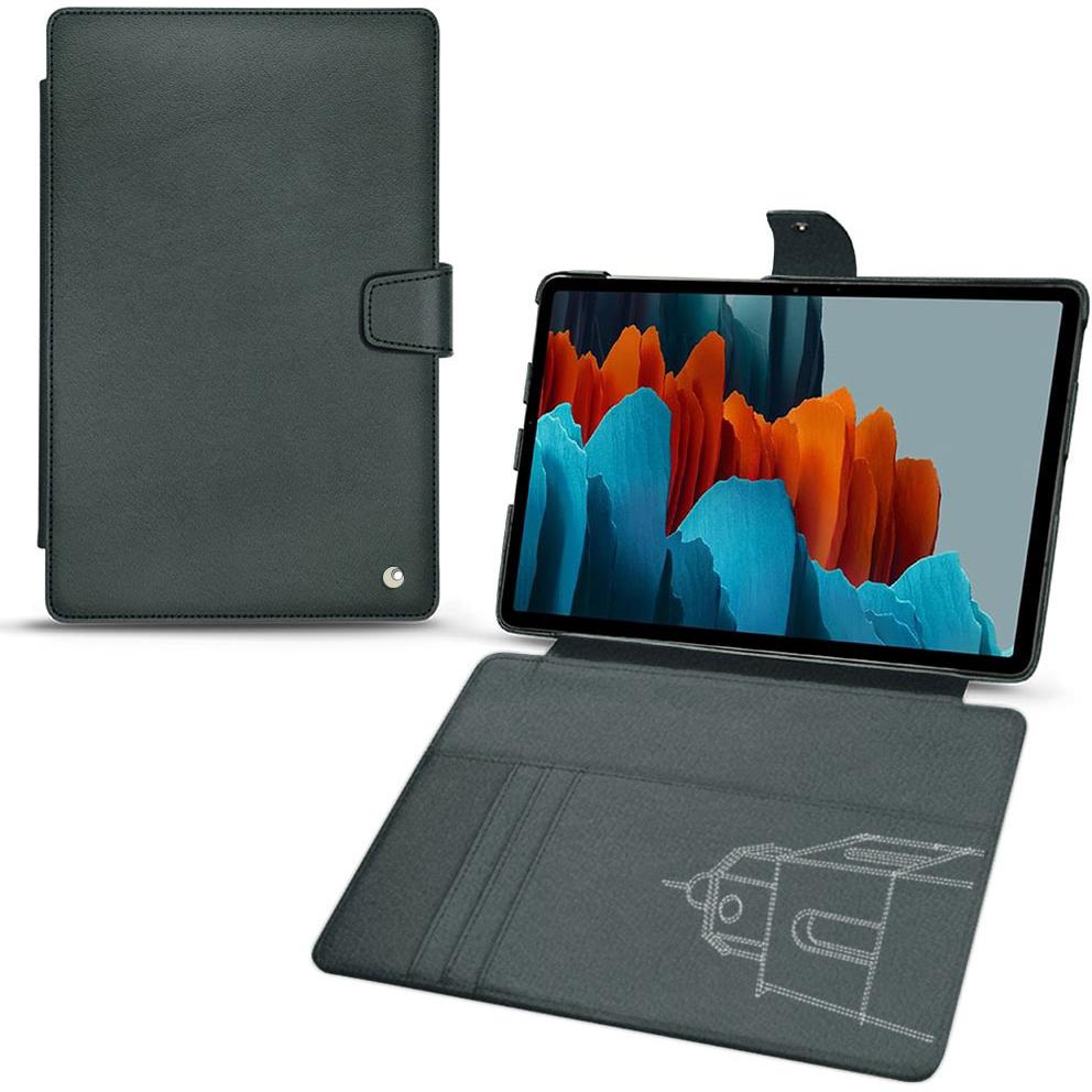 Noreve Lederschutzhülle Wallet (Galaxy Tab S7), Tablet Hülle, Blau