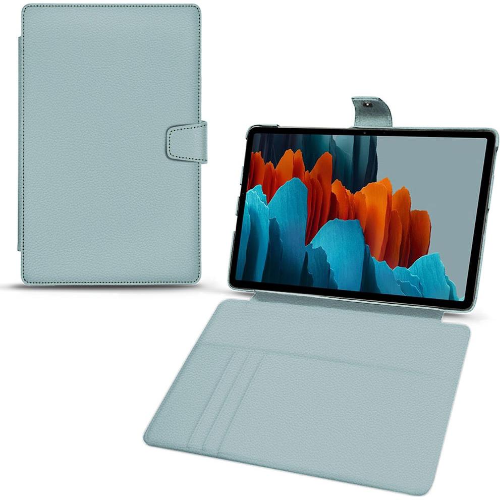 Noreve Lederschutzhülle Wallet (Galaxy Tab S7), Tablet Hülle, Blau