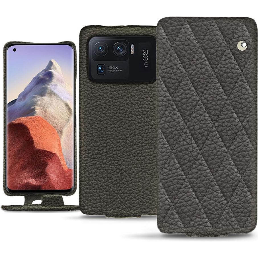 Thumbnail - Noreve Lederschutzhülle vertikal (Xiaomi Mi 11 Ultra), Smartphone Hülle, Grau
