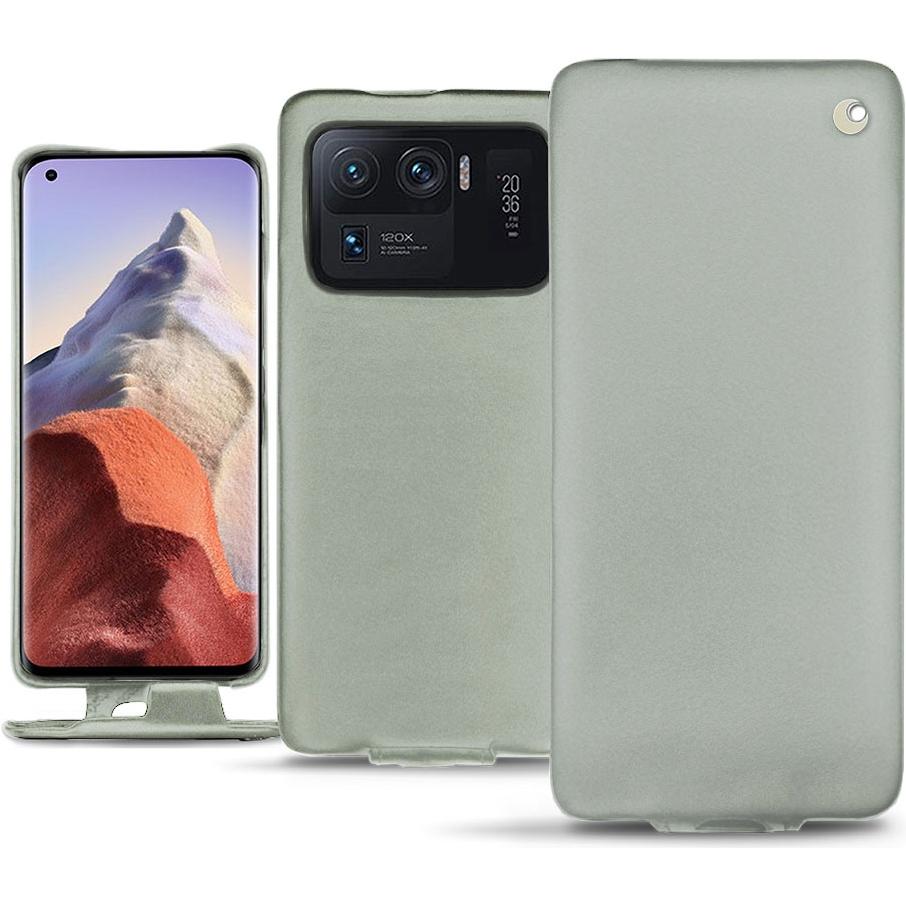 Noreve Lederschutzhülle vertikal (Xiaomi Mi 11 Ultra), Smartphone Hülle, Grau