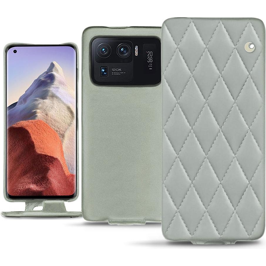 Noreve Lederschutzhülle vertikal (Xiaomi Mi 11 Ultra), Smartphone Hülle, Grau