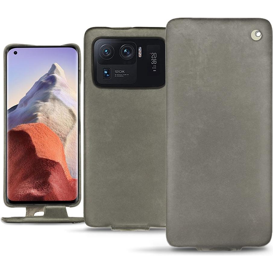 Noreve Lederschutzhülle vertikal (Xiaomi Mi 11 Ultra), Smartphone Hülle, Grau