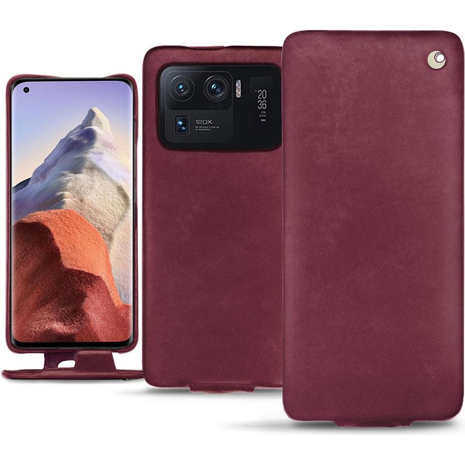 Noreve Lederschutzhülle vertikal (Xiaomi Mi 11 Ultra), Smartphone Hülle, Violett
