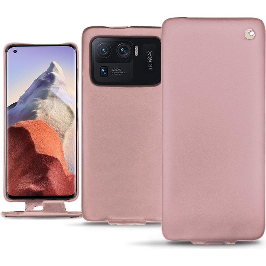 Noreve Lederschutzhülle vertikal (Xiaomi Mi 11 Ultra), Smartphone Hülle, Rosa