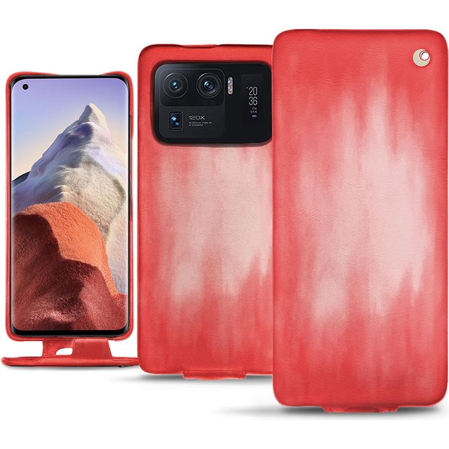 Noreve Lederschutzhülle vertikal (Xiaomi Mi 11 Ultra), Smartphone Hülle, Rosa