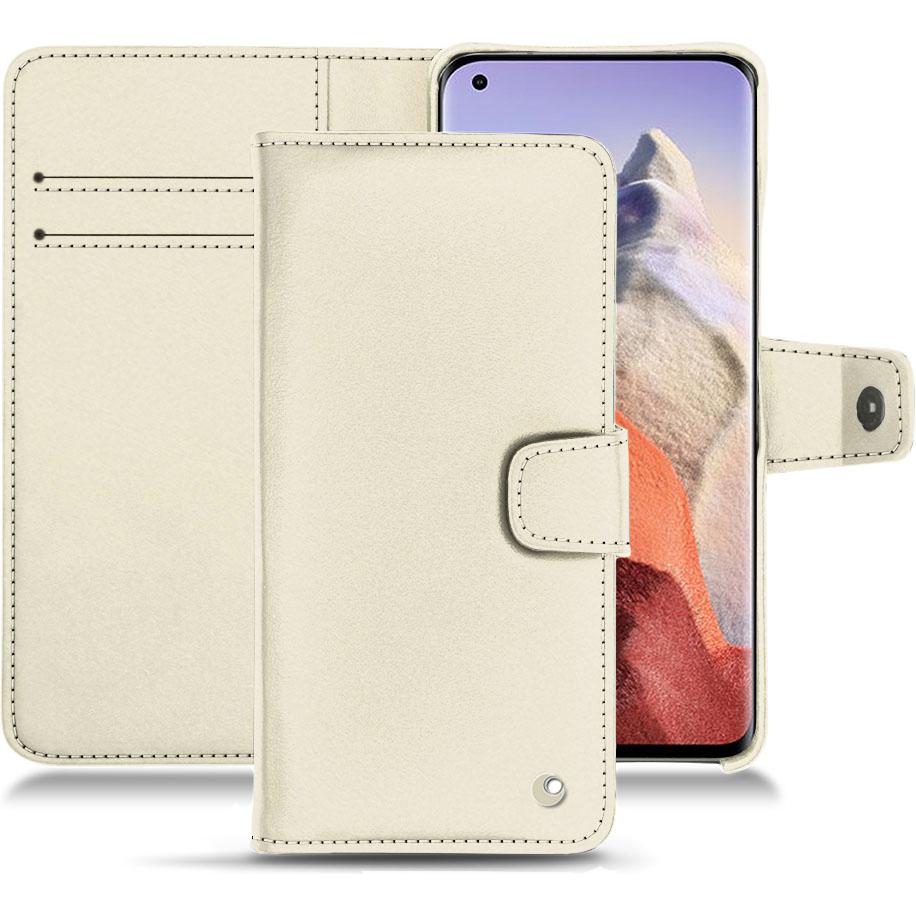 Noreve Lederschutzhülle Wallet (Xiaomi Mi 11 Ultra), Smartphone Hülle, Weiss