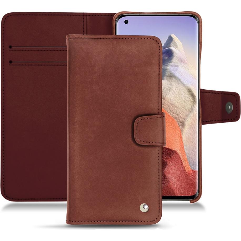 Noreve Lederschutzhülle Wallet (Xiaomi Mi 11 Ultra), Smartphone Hülle, Rot