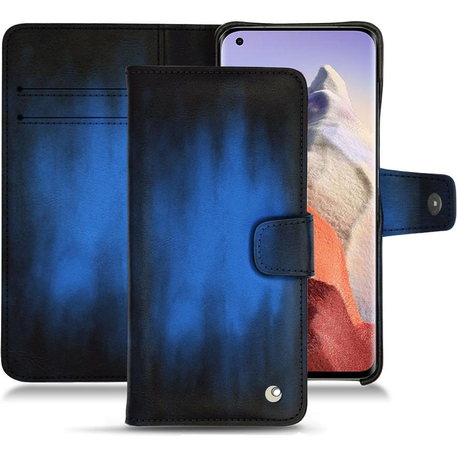 Noreve Lederschutzhülle Wallet (Xiaomi Mi 11 Ultra), Smartphone Hülle, Blau