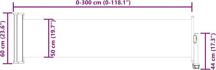 Produktbild vidaXL Seitenmarkise (3 m)