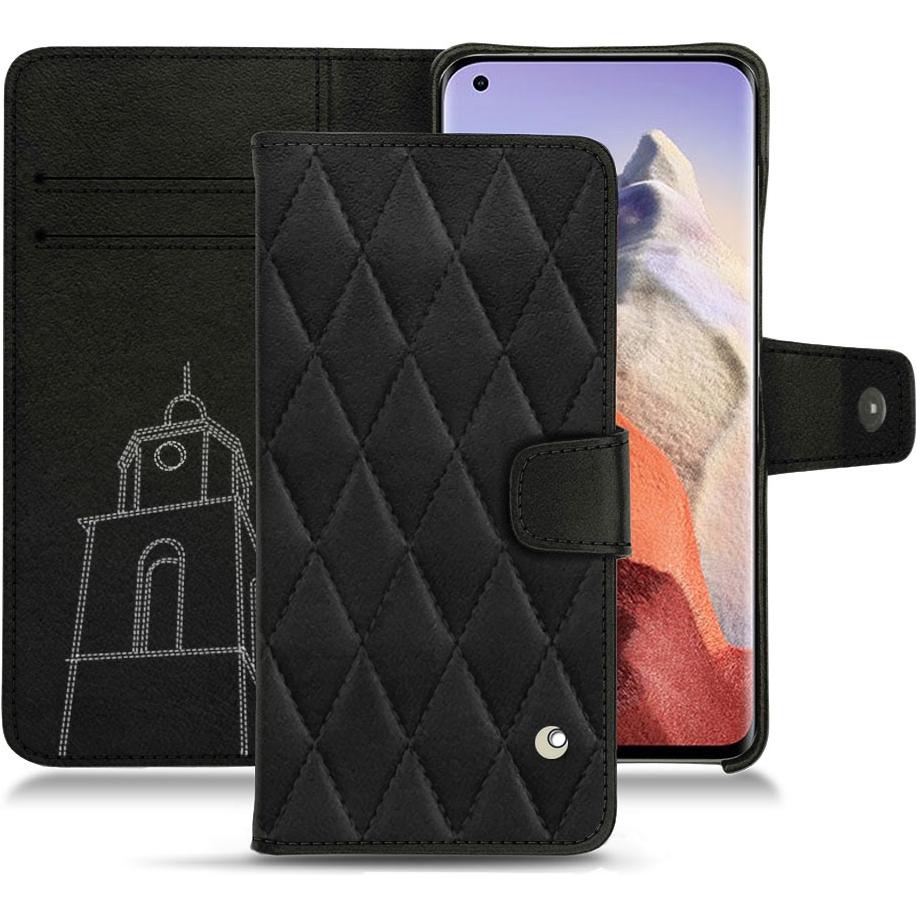 Noreve Lederschutzhülle Wallet (Xiaomi Mi 11 Ultra), Smartphone Hülle, Schwarz
