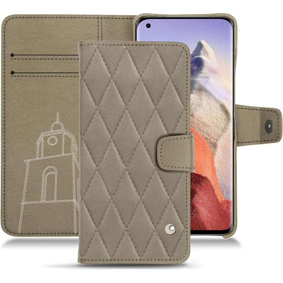 Noreve Lederschutzhülle Wallet (Xiaomi Mi 11 Ultra), Smartphone Hülle, Beige