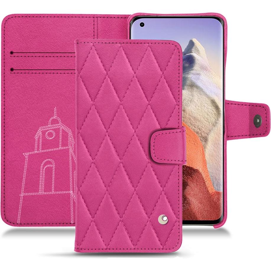 Noreve Lederschutzhülle Wallet (Xiaomi Mi 11 Ultra), Smartphone Hülle, Rosa