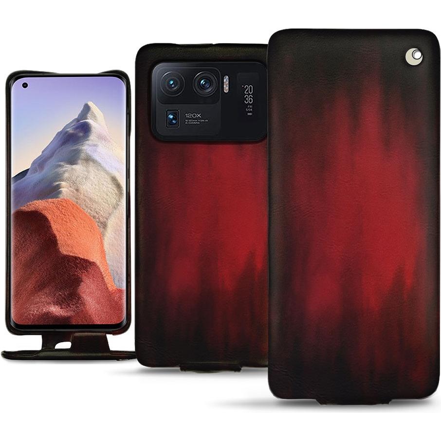 Noreve Lederschutzhülle vertikal (Xiaomi Mi 11 Ultra), Smartphone Hülle, Rot