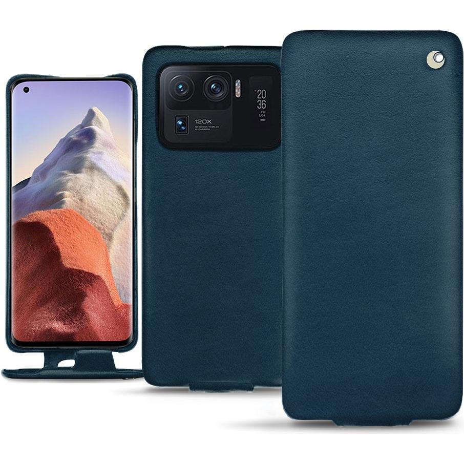 Noreve Lederschutzhülle vertikal (Xiaomi Mi 11 Ultra), Smartphone Hülle, Blau