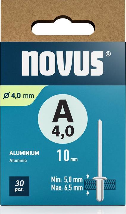 Immagine prodotto Novus Blindniete A4 x L: 10 mm Alu