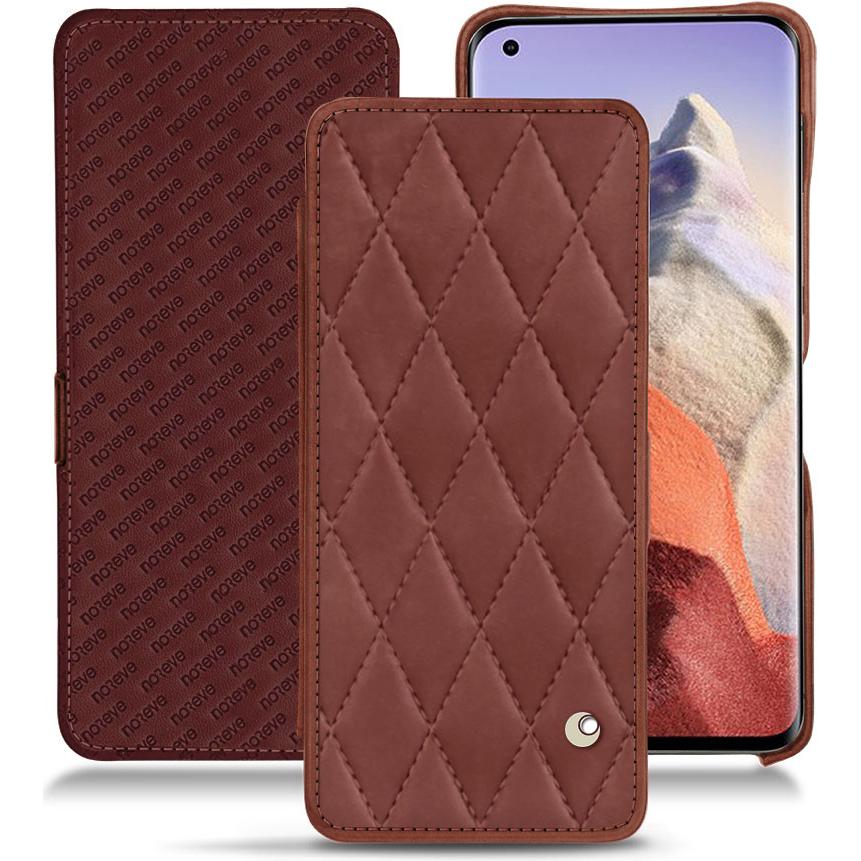 Noreve Lederschutzhülle horizontal (Xiaomi Mi 11 Ultra), Smartphone Hülle, Rot