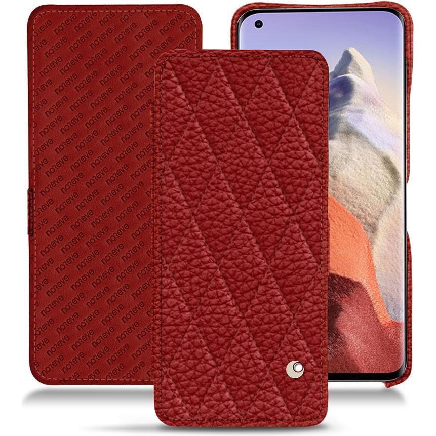 Noreve Lederschutzhülle horizontal (Xiaomi Mi 11 Ultra), Smartphone Hülle, Rot