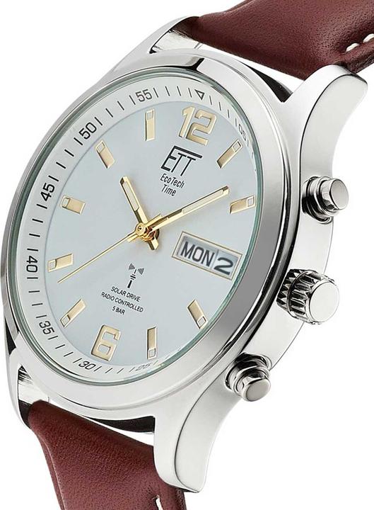 Produktbild Conrad Components Eco Tech Time Solar Funk Gobi Herrenuhr (Analoguhr, Funkuhr, Digitaluhr, 40 mm)