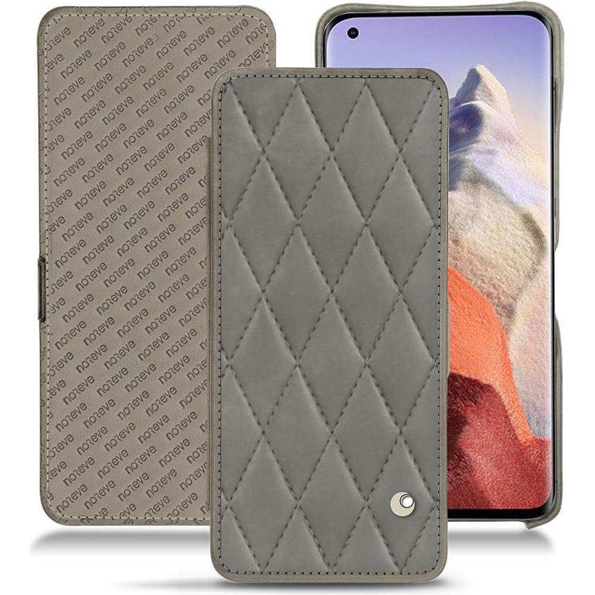 Noreve Lederschutzhülle horizontal (Xiaomi Mi 11 Ultra), Smartphone Hülle, Grau