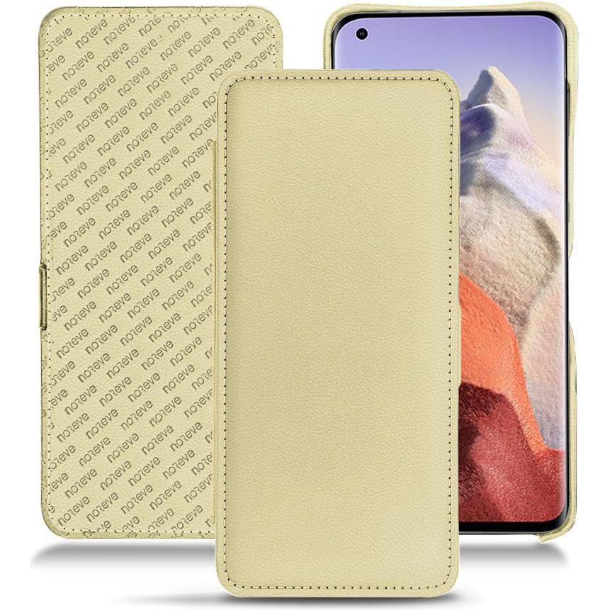 Noreve Lederschutzhülle horizontal (Xiaomi Mi 11 Ultra), Smartphone Hülle, Beige