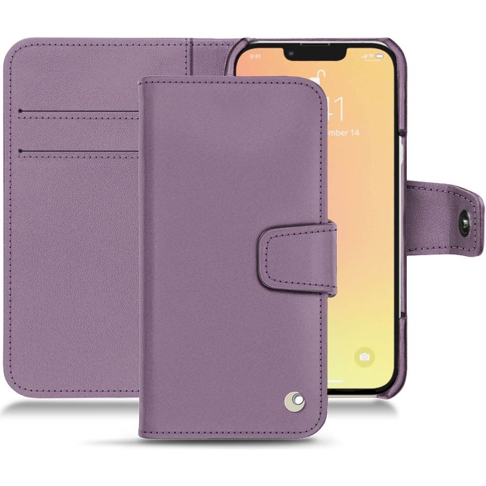 Noreve Lederschutzhülle Wallet (Apple iPhone 13 mini), Smartphone Hülle, Violett