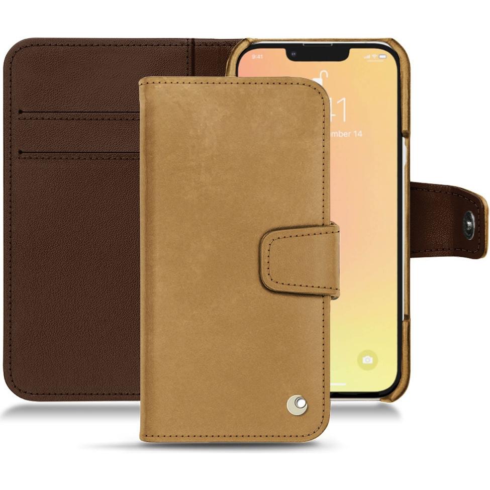 Thumbnail - Noreve Lederschutzhülle Wallet (Apple iPhone 13 mini), Smartphone Hülle, Braun