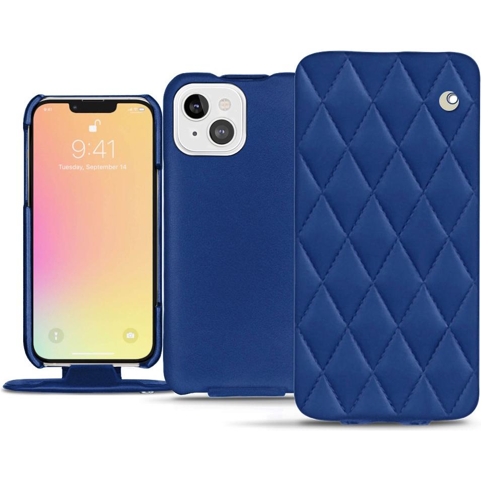 Thumbnail - Noreve Lederschutzhülle vertikal (Apple iPhone 13 mini), Smartphone Hülle, Blau