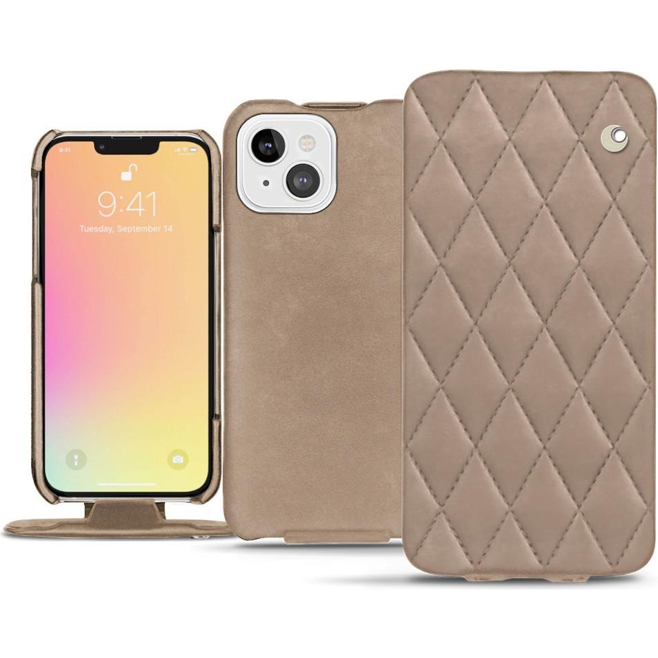 Thumbnail - Noreve Lederschutzhülle vertikal (Apple iPhone 13 mini), Smartphone Hülle, Beige