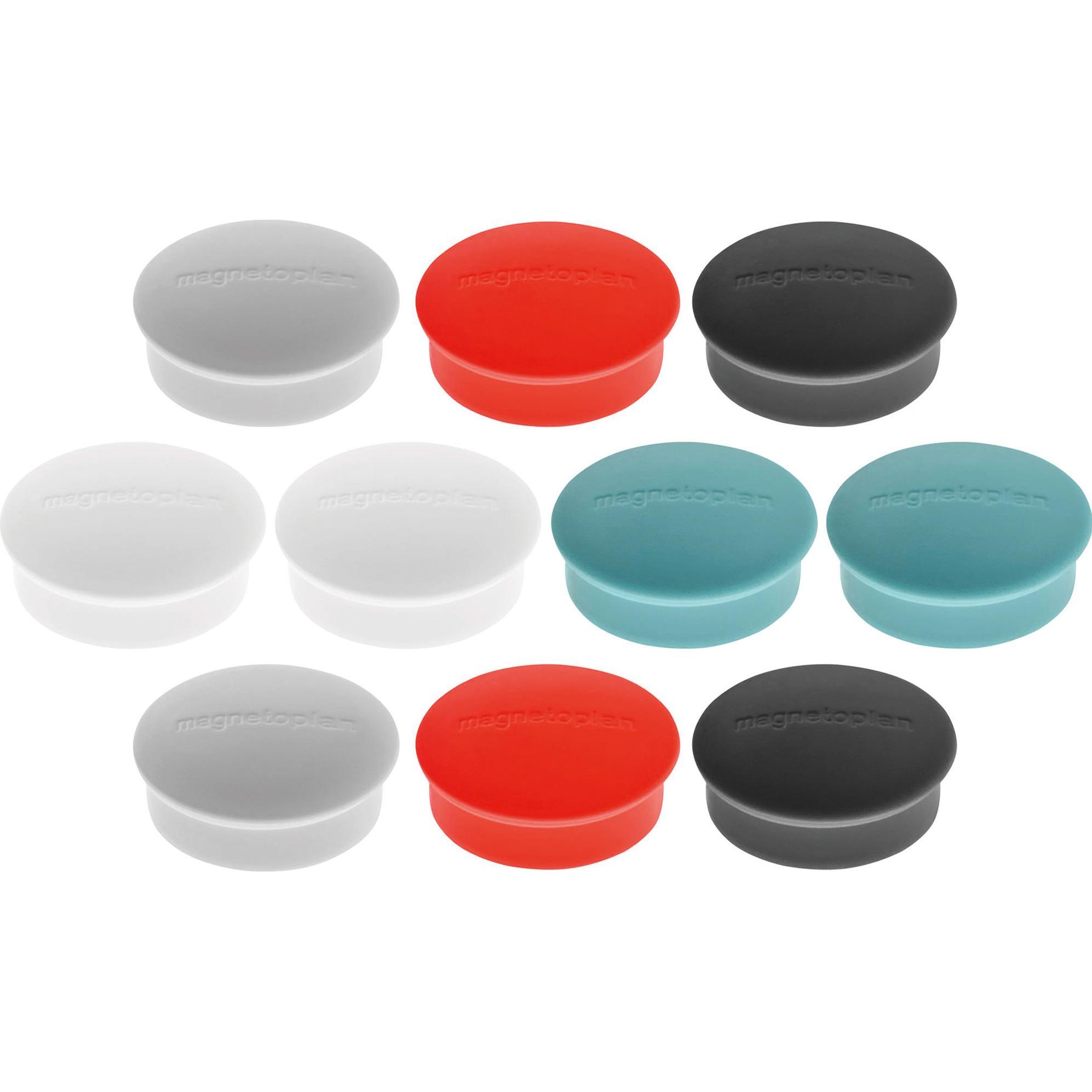 Magnetoplan, Magneti,  Magnete Discofix Mini 19 x 7 mm (Ø x H) 19mm 0,1kg Ferrite colori assortiti 10 pz./confezione. (10 x)