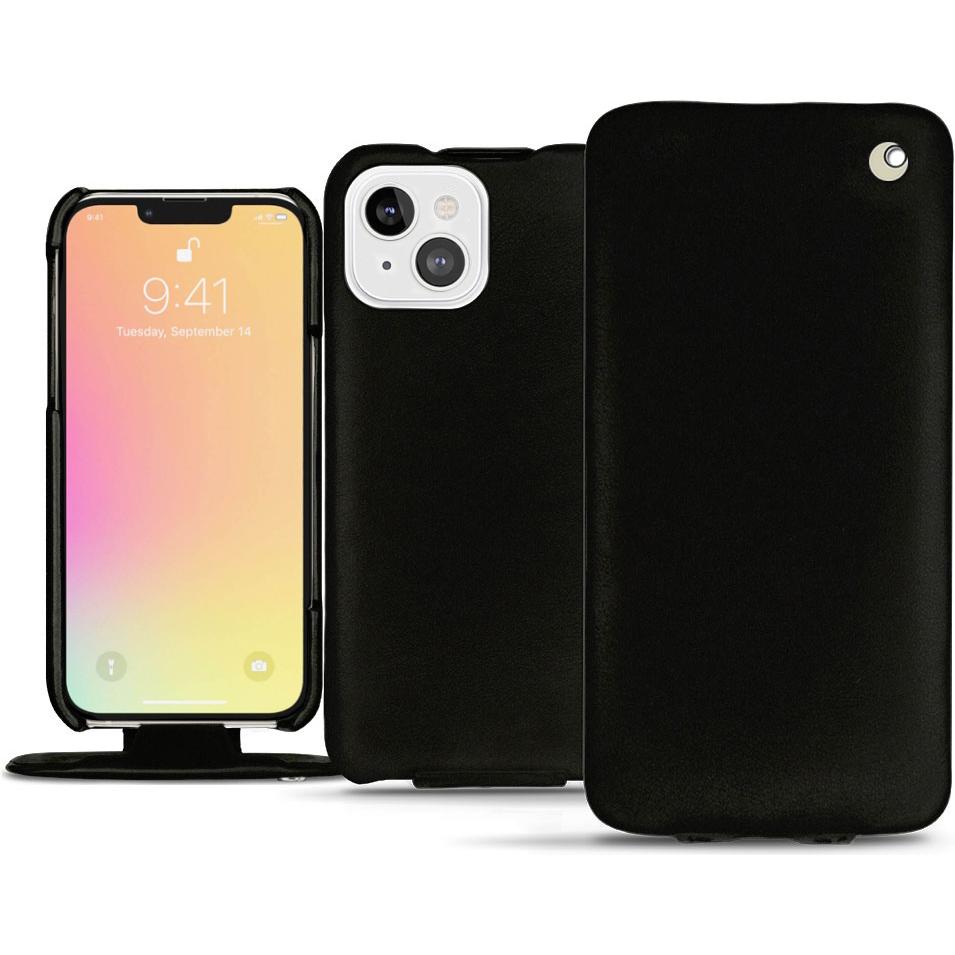 Noreve Lederschutzhülle vertikal (Apple iPhone 13 mini), Smartphone Hülle, Schwarz
