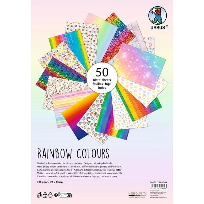 Actual product image Ursus Motif photo cardboard collection "Rainbow" (300 g/m², 50x)