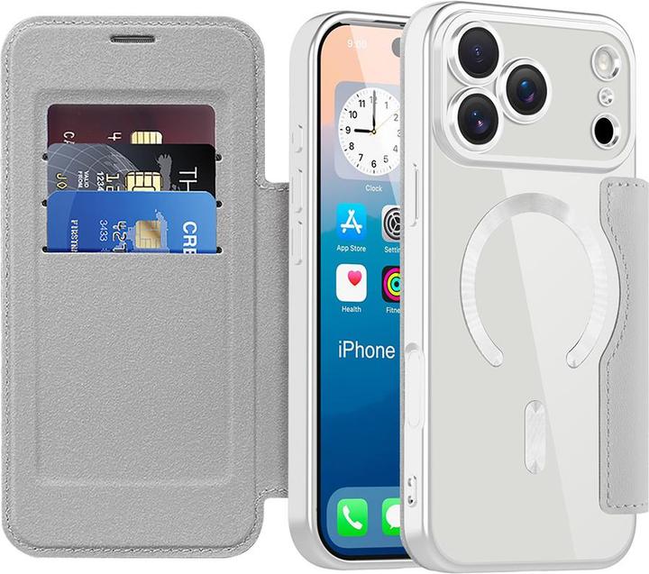 Productafbeelding Techsuit - SmartMag Book Case - iPhone 17 Pro Max - Gray (Apple iPhone 17 Pro Max)