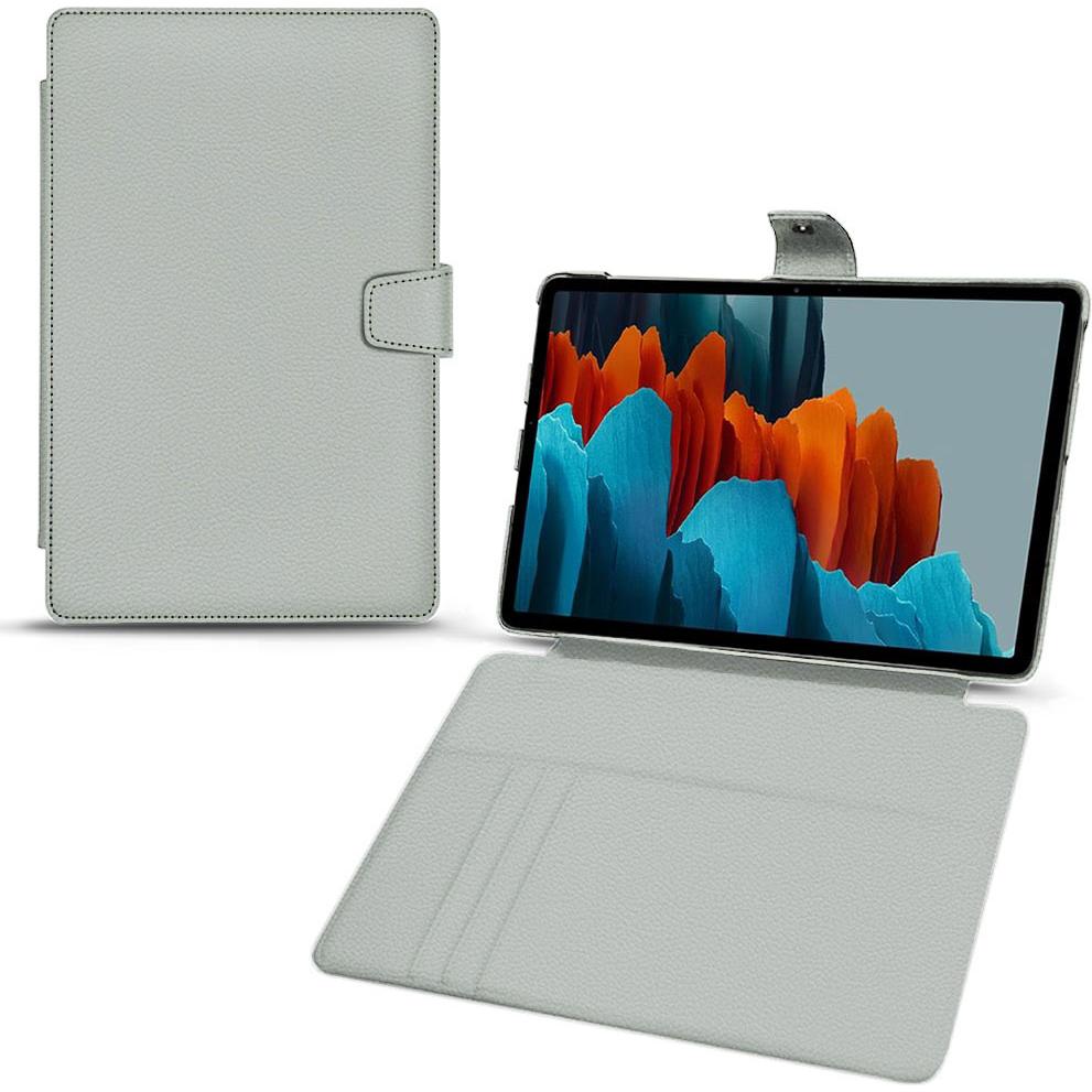 Noreve Lederschutzhülle Wallet (Galaxy Tab S7+), Tablet Hülle, Grau