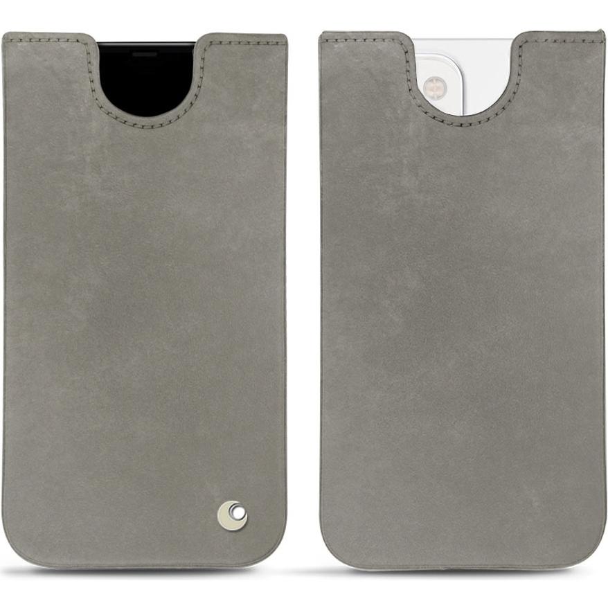 Noreve Lederschutzhülle (Apple iPhone 13 mini), Smartphone Hülle, Grau