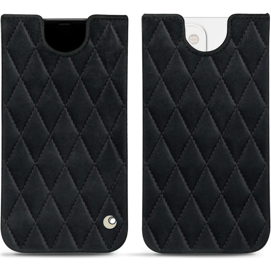 Noreve Lederschutzhülle (Apple iPhone 13 mini), Smartphone Hülle, Schwarz