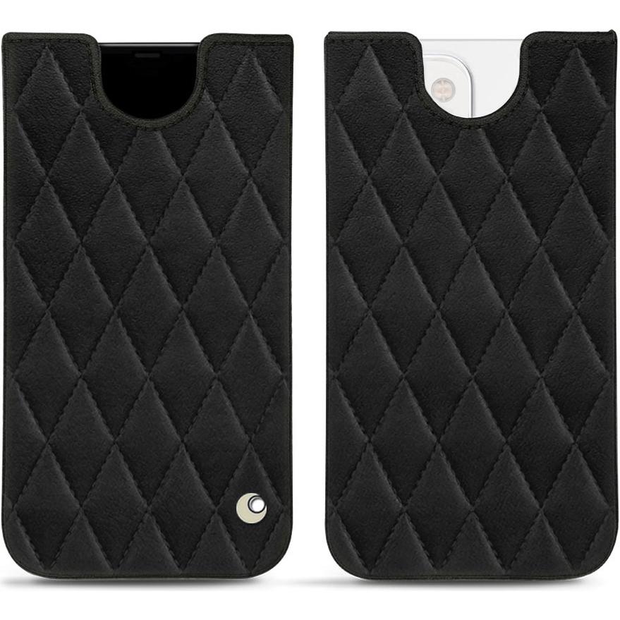 Noreve Lederschutzhülle (Apple iPhone 13 mini), Smartphone Hülle, Schwarz